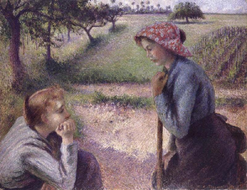 Camille Pissarro The conversation oil painting picture